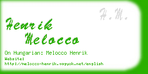 henrik melocco business card